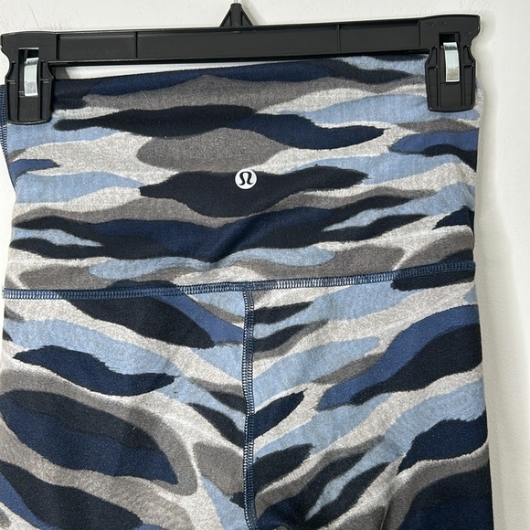 Lululemon Wunder Under Mini Coast Camo Deep Navy Full Length Hi Rise Leggings - Picture 5 of 6